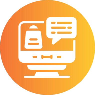 Konuş. Web simgesi basit illüstrasyon