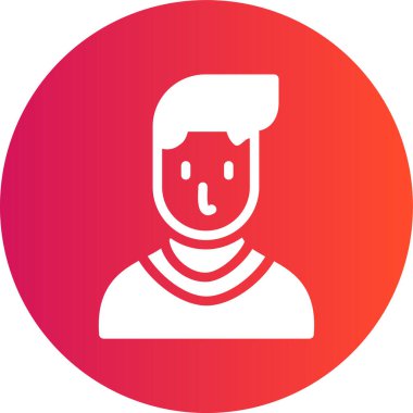 Avatar man simgesi, vektör illüstrasyonu