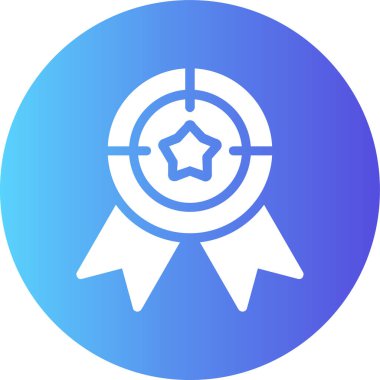 ödül madalyası simgesi, basit vektör tasarımı