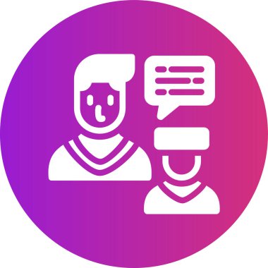 Konuş. Web simgesi basit illüstrasyon