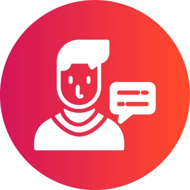 Sohbet simgesinin vektör illüstrasyonu