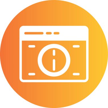 Basit vektör simgesi, kamera illüstrasyonu