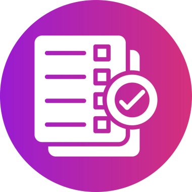 Kontrol listesi simgesi vektör illüstrasyonu