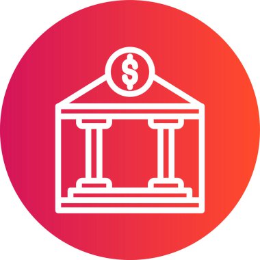 Bir bina simgesinin vektör illüstrasyonu