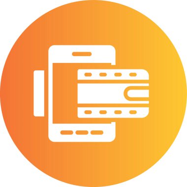 m-cüzdan simge vektör çizim