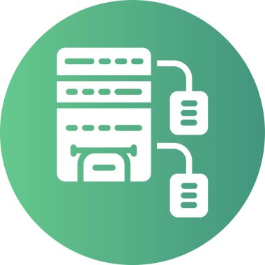 Sunucu Vektör Satır Simgesi Tasarımı