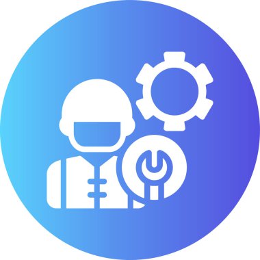 Kasklı bir adamın vektör çizimi