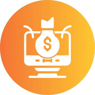 Bir torba simgesinin vektör illüstrasyonu