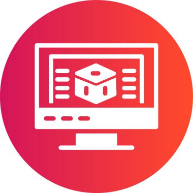 Dizüstü bilgisayar simgesinin vektör çizimi