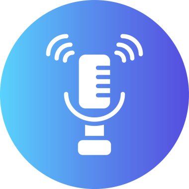 Mikrofon. Web simgesi basit illüstrasyon