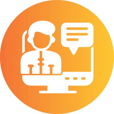 Mikrofonlu bir adamın vektör çizimi