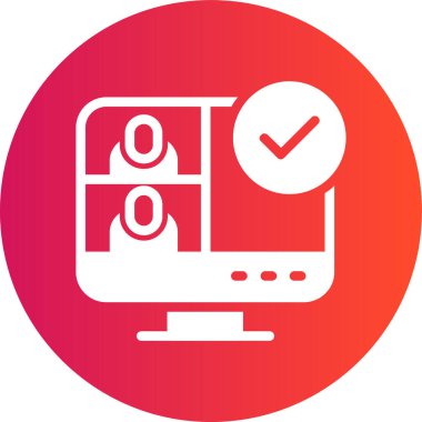 beyaz arkaplan vektör illüstrasyonunda izole edilmiş modaya uygun düz dizüstü bilgisayar simgesi