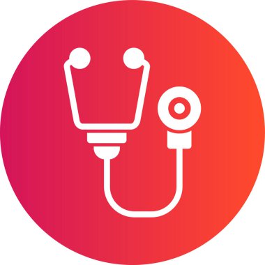 Stetoskop simgesinin vektör çizimi