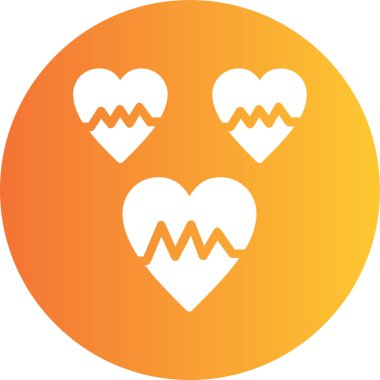 Modern kalp simgesinin vektör illüstrasyonu