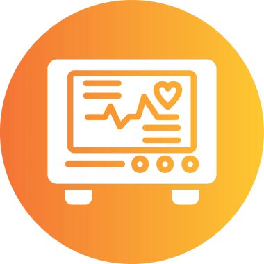 Kardiyogram. Web simgesi vektör illüstrasyonu