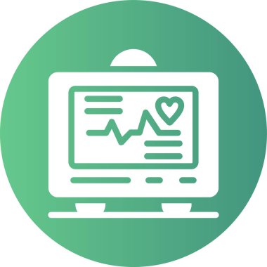 tıbbi rapor simgesi vektör illüstrasyonu