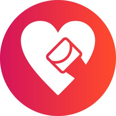 Kalp. Web simgesi basit illüstrasyon