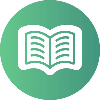 Kitap vektör simgesini aç. Web için basit tasarım illüstrasyonu.