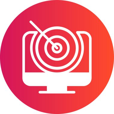 Monitör. Web simgesi basit illüstrasyon