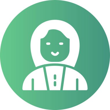 kadın avatar vektör simgesi modern illüstrasyon