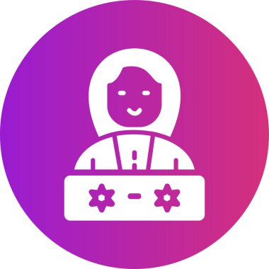 Yıldız simgesi olan bir kadının vektör çizimi