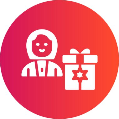 Hediye. Web simgesi basit illüstrasyon