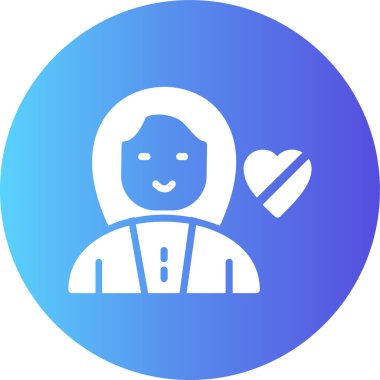 Kadın. Web simgesi basit illüstrasyon