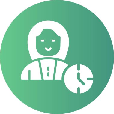 Bir saat simgesinin vektör illüstrasyonu