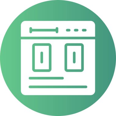 tarayıcı web simgesi, basit tasarım illüstrasyonu
