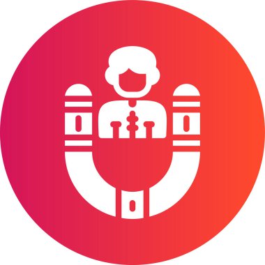 Sırt çantası olan bir kızın vektör illüstrasyonu