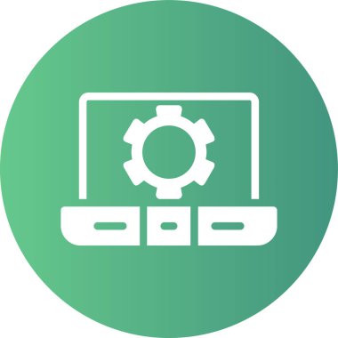 Bilgisayar. Web simgesi basit illüstrasyon