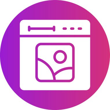 Web simgesi, basit düğmenin vektör illüstrasyonu