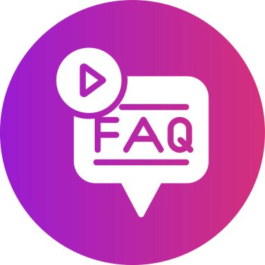 faq, simge, konuşma kabarcığı vektör resimlemesi ile metin imzası