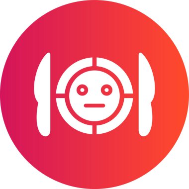 baş kızgın ikon vektör illüstrasyonu