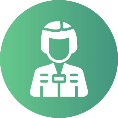 Moda tasarımlı kadın simgesi izole edildi.