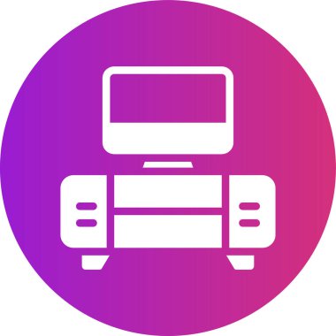 Dizüstü bilgisayar simgesi vektör çizimi