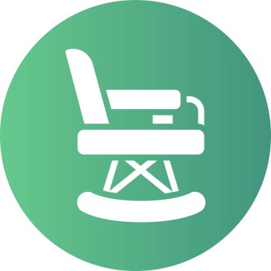 Sandalye Simgesi, vektör illüstrasyonu