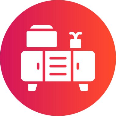 Bavul. Web simgesi basit illüstrasyon