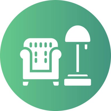 Sandalye. Web simgesi basit illüstrasyon