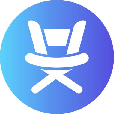 Moda tarzında izole edilmiş sandalye simgesi