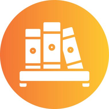 Kütüphane. Web simgesi basit illüstrasyon