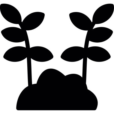 Bitkiler. Web simgesi basit illüstrasyon