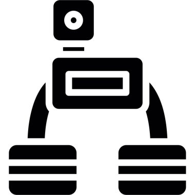 Robot robot ikonu. Web için robot vektör simgelerinin özet çizimi