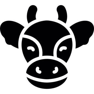 Hayvan ineği simgesi katı bir şekilde
