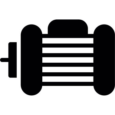 Alternatör Glyph, Basit Vektör İllüstrasyonu