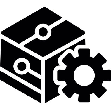 Kutu. Web simgesi basit illüstrasyon