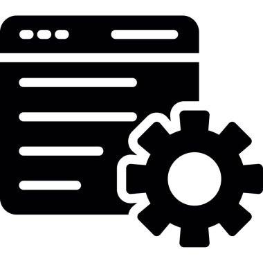 Web ayarı vektör simgesi