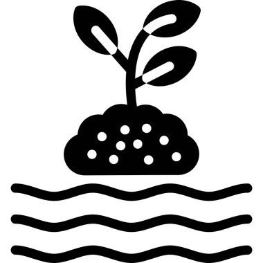 Bitki. Web simgesi basit illüstrasyon