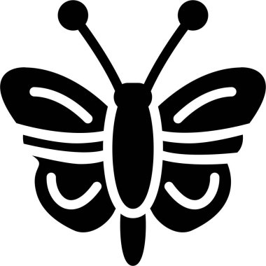 Kelebek. Web simgesi basit illüstrasyon