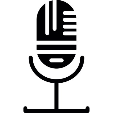 mikrofon simgesi vektör illüstrasyonu